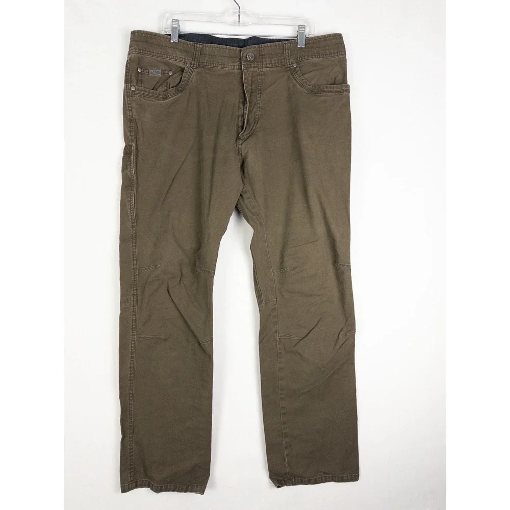 Kuhl Vintage Patina Dye‎ Kanvus Pants Mens 40x32 Tan Hiking Rugged Cargo Utility